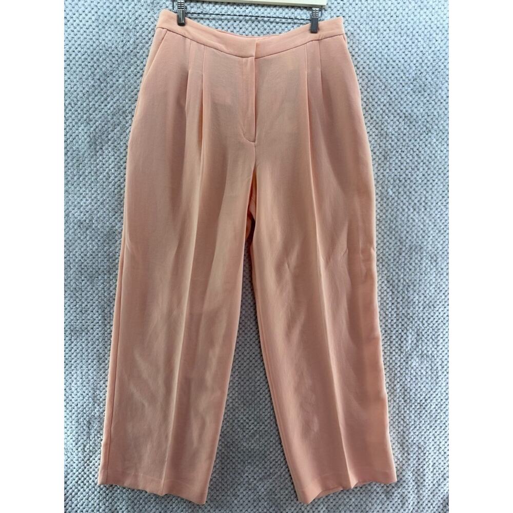 Express Pants Womens 14 Blush Pink Wide Leg Trouser Super High Rise Career New